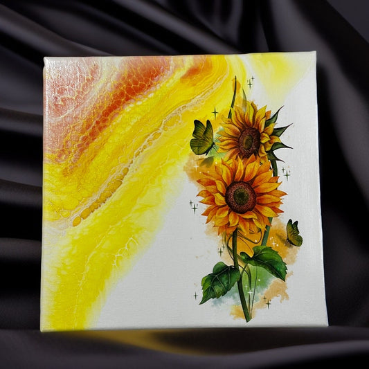 Sunflower Bliss 8X8 Canvas