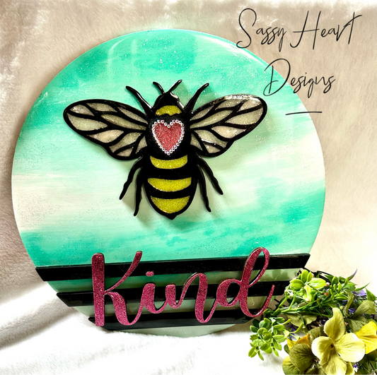 Bee Kind Round Sign