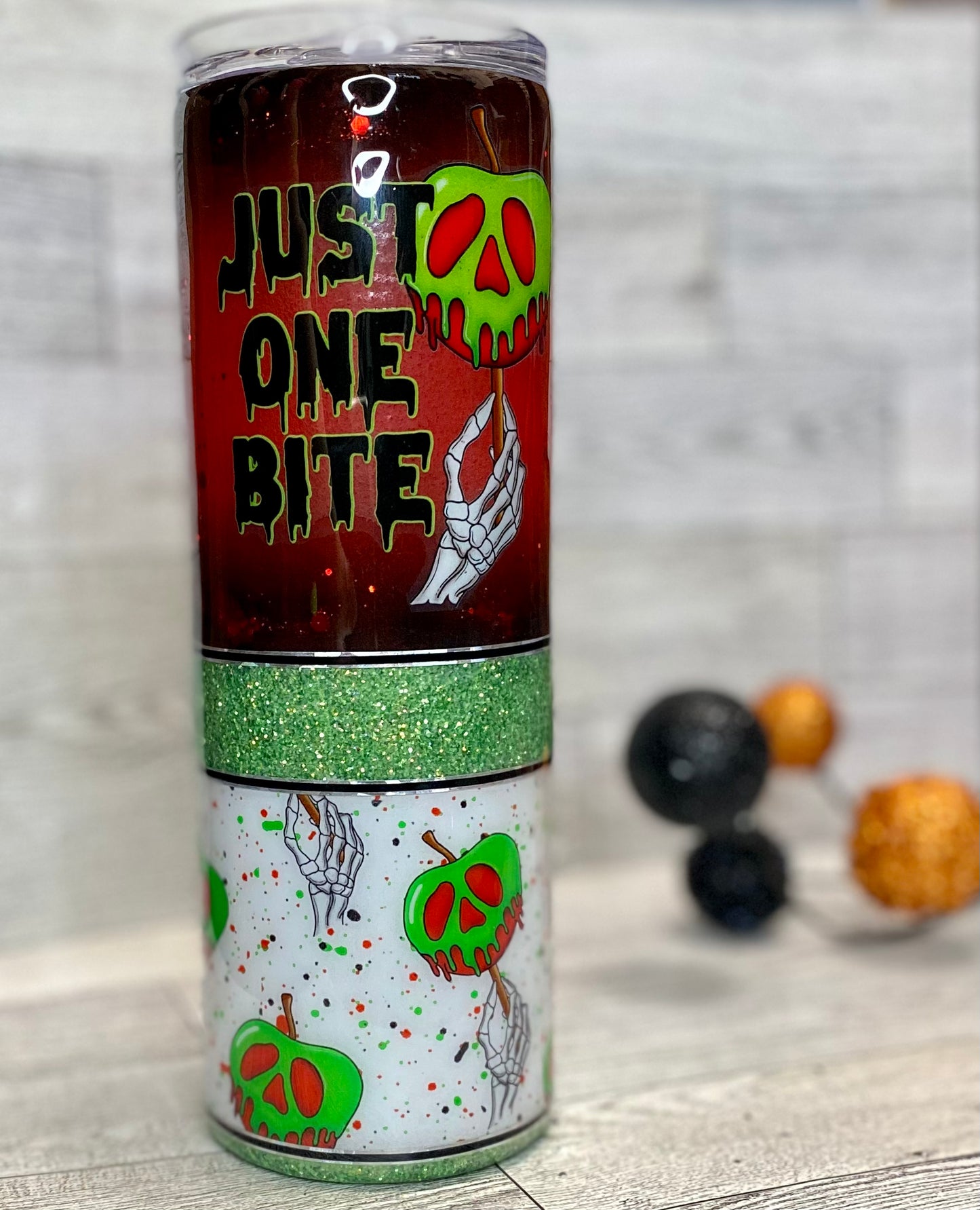 20 Ounce Skinny Drinking Tumbler-Just One Bite